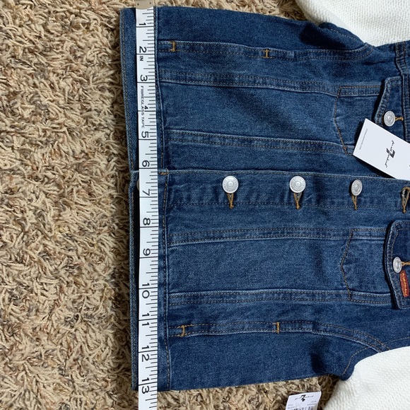 7 For All Man Kind Girls’ Denim with Sweater Sleeve Jacket - Picture 8 of 8